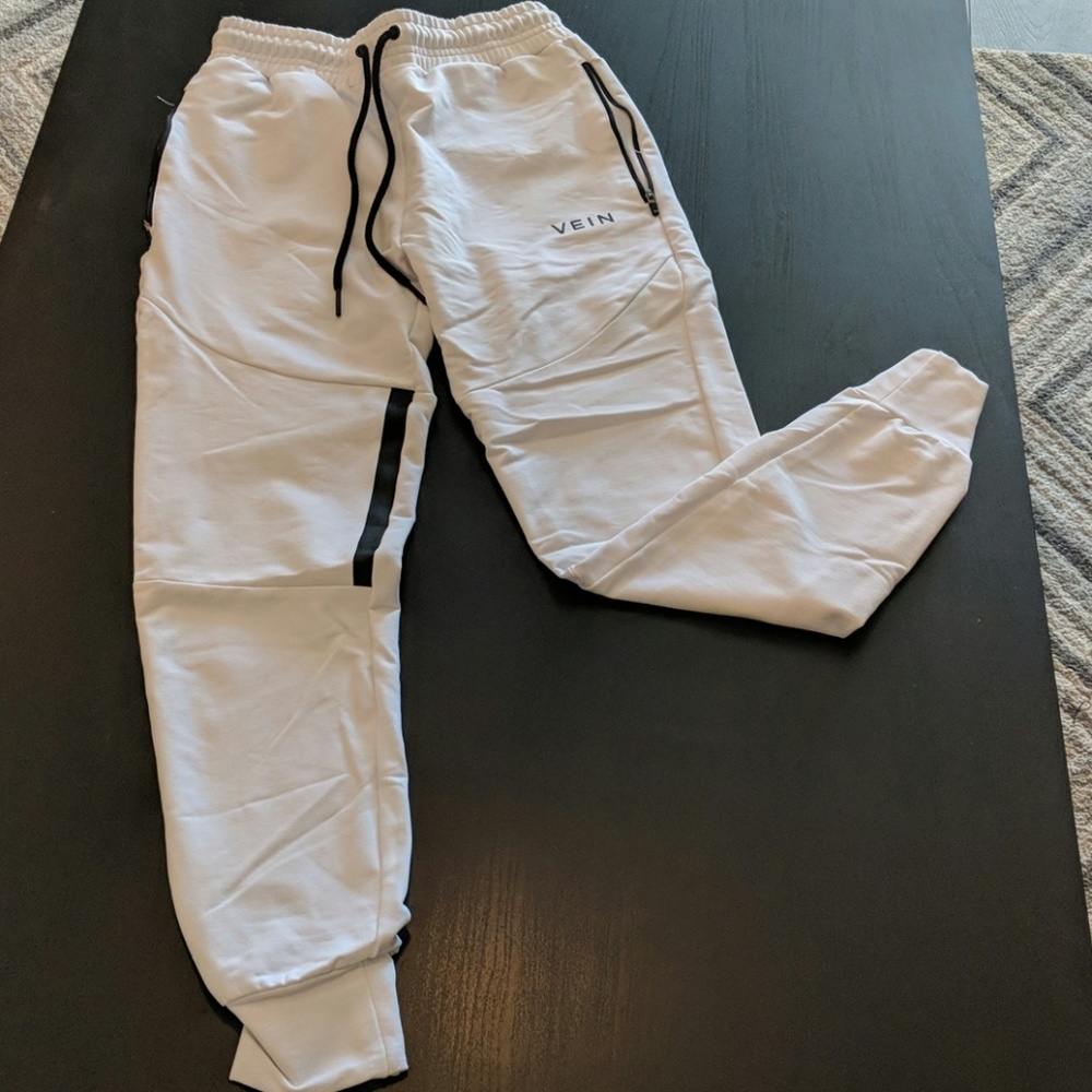 White joggers
